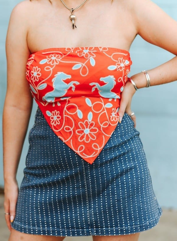 Wildflower Outlaw Bandana Tube Top