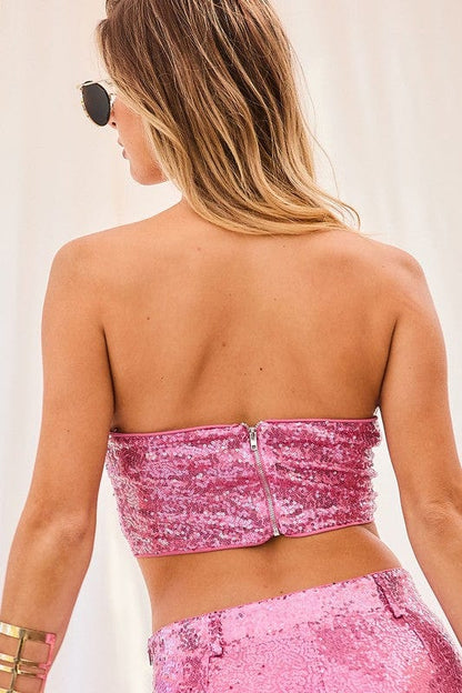 His Rodeo Babe Sequin Bandeau Top