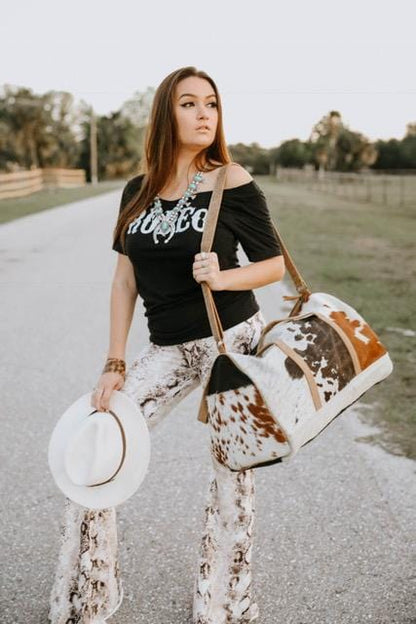 Overnight Hairon Hide Duffel Bag