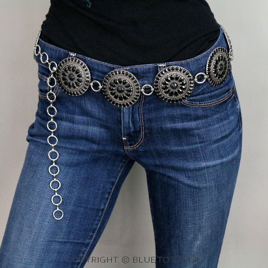 Black Concho Belt