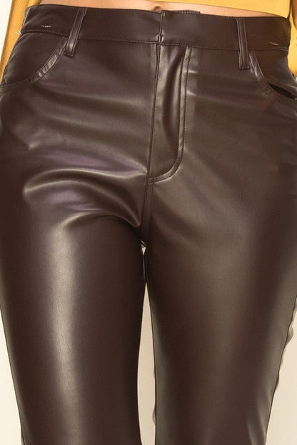 Faux Leather Fall Flares