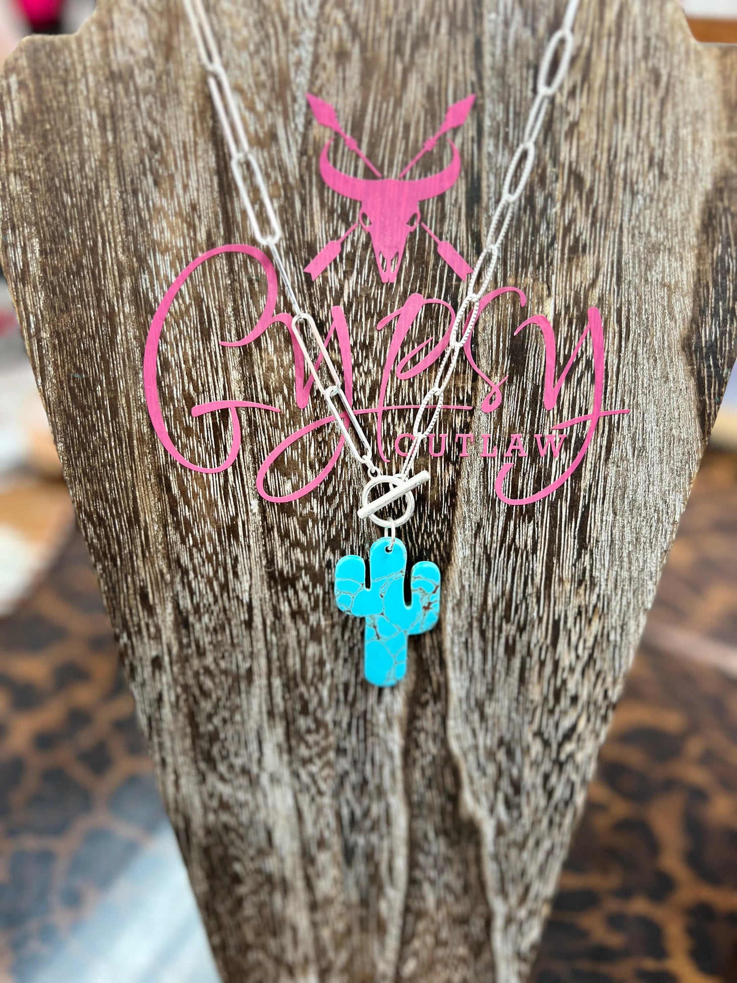 Turquoise Cactus Necklace