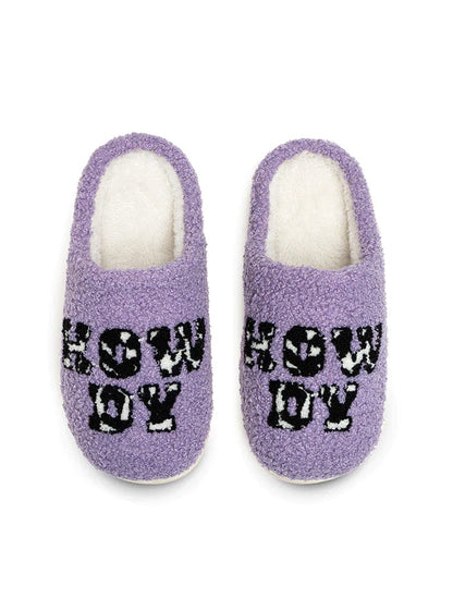 Cowprint Howdy Slippers